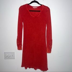 Americanable Waffle Shirt Dress